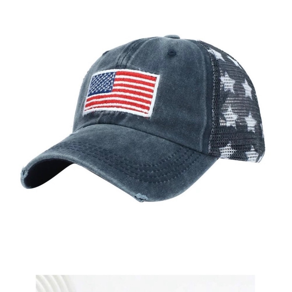 NWOT Americana Apparel American Flag Hat Patriotic Vintage Adjustable Baseball